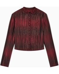 Giorgio Armani - Quilted Jacket With Mandarin Collar And Covered Buttons - Lyst