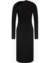 Giorgio Armani - Viscose-Blend Milano-Stitch Midi Dress - Lyst