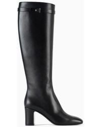 Giorgio Armani - Nappa Leather High-heeled Boots - Lyst