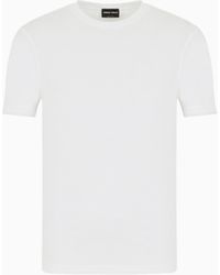 Giorgio Armani - T-Shirt Mit Rundhalsausschnitt Icon Aus Viskosejersey Mit Stretchanteil - Lyst