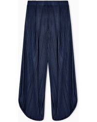 Giorgio Armani - Pleated Jersey Trousers - Lyst