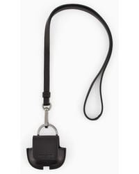 Giorgio Armani - Nappa Airpods Case With Strap And Metal Carabiner - Lyst