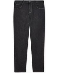Giorgio Armani - Five-Pocket, Slim-Fit, Stretch Cotton-Denim Trousers - Lyst