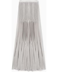 Giorgio Armani - Pleated Viscose Oversized Skirt - Lyst