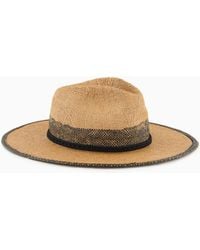 Giorgio Armani - Two-Toned, Woven Hat - Lyst
