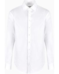 Giorgio Armani - Classic Cotton Twill Shirt - Lyst
