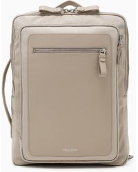 Giorgio Armani - Mochila De Nailon Y Cuero Plena Flor Asv - Lyst