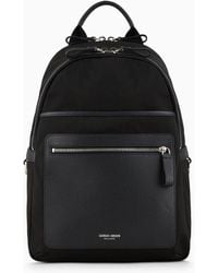 Giorgio Armani - Recycled-nylon And Pebbled-leather Backpack - Lyst
