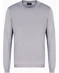 Giorgio Armani - Long-Sleeved, Crew-Neck Jumper - Lyst