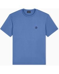 Giorgio Armani - Short-Sleeve Cotton Interlock T-Shirt With Logo - Lyst
