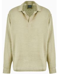 Giorgio Armani - Shirt In Linen Canvas - Lyst