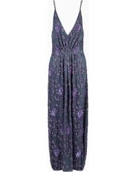 Giorgio Armani - Embroidered Long Dress - Lyst