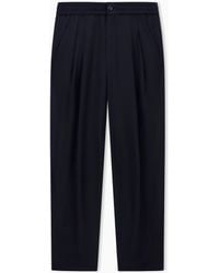 Giorgio Armani - Chevron Viscose Twill Two-Pleat Trousers - Lyst