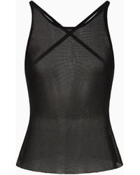 Giorgio Armani - Top En Punto De Lyocell Y Algodón - Lyst