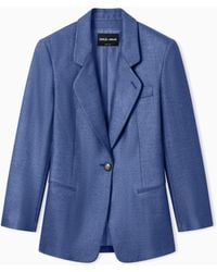 Giorgio Armani - Silk And Wool Single-Breasted Jacket - Lyst