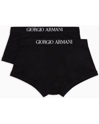 Giorgio Armani - Two-pack Of Stretch Cotton Boxers - Lyst
