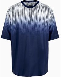 Giorgio Armani - Camicia T-shirt In Seta Con Stampa - Lyst