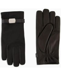 Giorgio Armani - Nappa-leather And Technical-fabric Gloves - Lyst