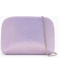 Giorgio Armani - La Prima Satin And Opal Rhinestone Clutch Bag - Lyst