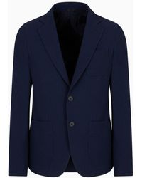 Giorgio Armani - Upton Line Single-breasted Jacket In Stretch Virgin Wool - Lyst