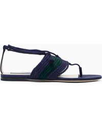 Giorgio Armani - Flat Thong Sandals - Lyst