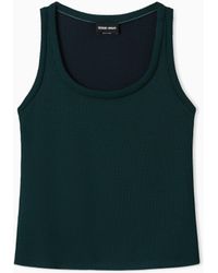 Giorgio Armani - Ribbed Viscose Top - Lyst