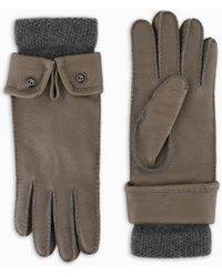 Giorgio Armani - Deerskin Leather Gloves - Lyst