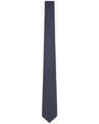 Giorgio Armani - Silk Tie With Jacquard Micro-Pattern - Lyst