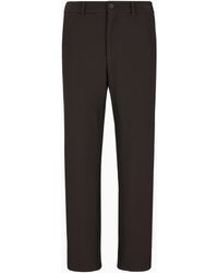 Giorgio Armani - Pantalones Sin Pinzas De Tejido Gofrado Técnico - Lyst