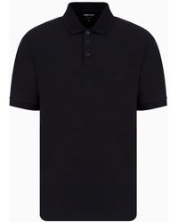 Giorgio Armani - Stretch Cotton Piqué Polo Shirt - Lyst