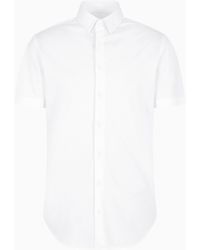 Giorgio Armani - Short-Sleeved, Cotton-Jersey Shirt - Lyst