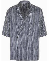 Giorgio Armani - Printed Silk Short-sleeved Shirt - Lyst