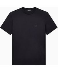Giorgio Armani - Short-Sleeve Cotton Interlock T-Shirt With Logo - Lyst