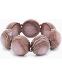 Giorgio Armani - Elasticated Bracelet With Resin Cabochons - Lyst