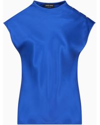 Giorgio Armani - Blusa De Raso Doble De Seda - Lyst
