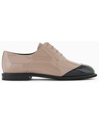 Giorgio Armani - Patent-leather Derby Shoes - Lyst