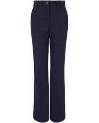 Giorgio Armani - Denim Trousers With High Waist And Flared Hem - Lyst
