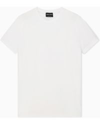Giorgio Armani - Jersey T-Shirt With A Crew Neck And Short Sleeves - Lyst