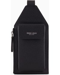 Giorgio Armani - Printed Leather Smart Phone Case - Lyst