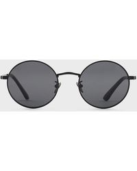 Giorgio Armani Men's Round Eyeglasses - Black