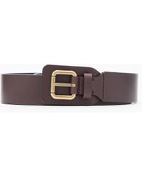 Giorgio Armani - Leather Belt With Buckle Cover - Lyst