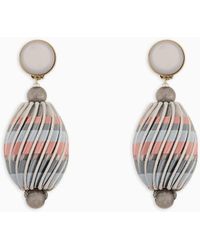 Giorgio Armani - Clip-on Earrings With Pendant Spheres - Lyst