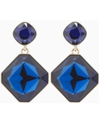 Giorgio Armani - Pendant Earrings With Swarovski Crystals - Lyst