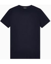Giorgio Armani - Jersey T-Shirt With A Crew Neck And Short Sleeves - Lyst