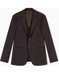 Giorgio Armani - Unlined Single-Breasted Stretch Cashmere Jacket With Two Buttons - Lyst