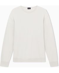 Giorgio Armani - Pull Ras-Du-Cou En Interlock De Cachemire Et Soie - Lyst