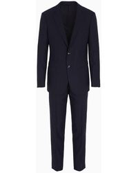 Giorgio Armani - Manhattan Line Single-breasted Suit In Pinstripe Virgin Wool - Lyst