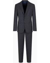 Giorgio Armani - Traje Línea Soho De Abotonadura Sencilla En Lana Virgen Con Tejido Jacquard Efecto Canneté - Lyst