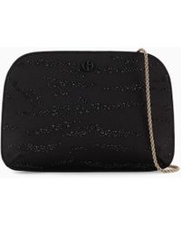 Giorgio Armani - Satin Clutch Bag With An Animal Motif And Crystals - Lyst