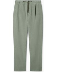 Giorgio Armani - Single-Pleat, Linen-Canvas Trousers - Lyst